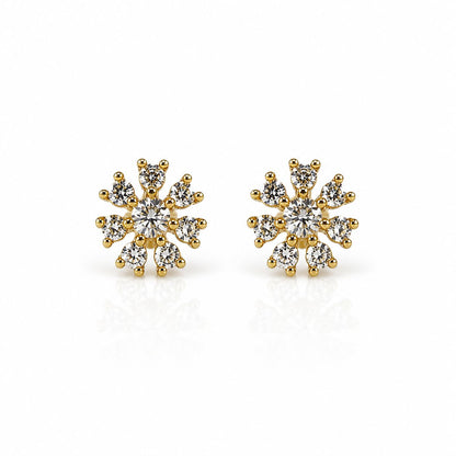 Belle Pétales Studs Earrings Davinci EGSS638 Gold 