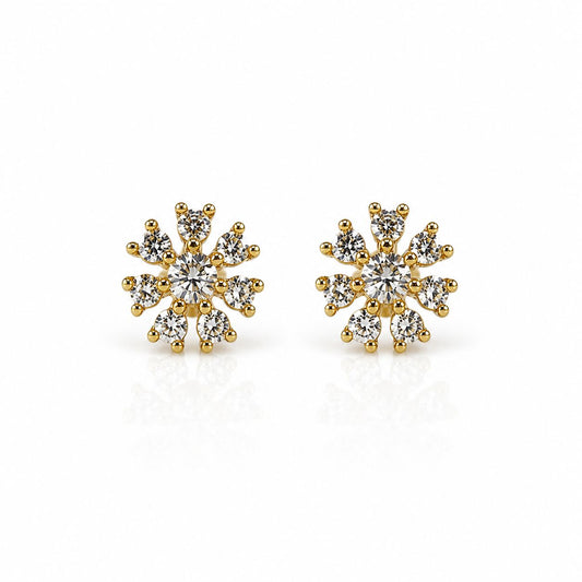 Belle Pétales Studs Earrings Davinci EGSS638 Gold 