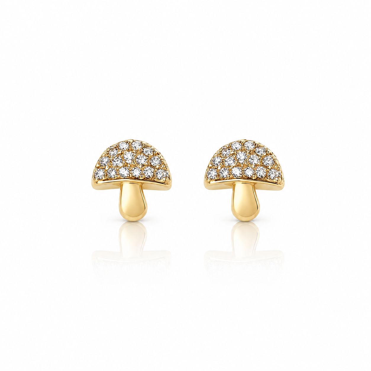 Petite Champignon Studs Earrings Davinci EGSS929 Gold 