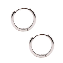 Load image into Gallery viewer, Hoop Earring 15mm: Gold Vermeil or Sterling(E_H400/15) Earrings athenadesigns Sterling: EH400/15 
