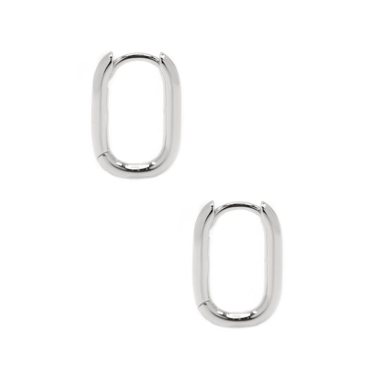Oval Hoop Earrings Earrings athenadesigns EH480/S 