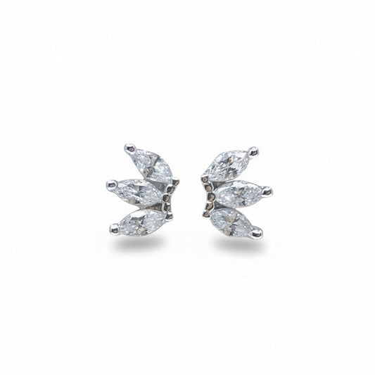 Petite CZ Post Earrings: Silver Earrings Athena Designs ES3/504 