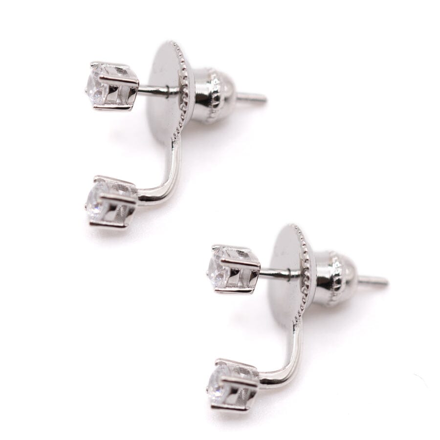 Cz Post Wrap Earrings athenadesigns ESP182 Silver 