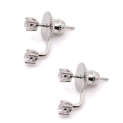 Cz Post Wrap Earrings athenadesigns ESP182 Silver 