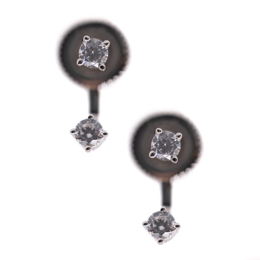 Cz Post Wrap Earrings athenadesigns ESP182 Silver 