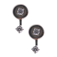 Load image into Gallery viewer, Cz Post Wrap Earrings athenadesigns ESP182 Silver 
