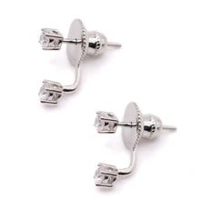 Load image into Gallery viewer, Cz Post Wrap Earrings athenadesigns ESP182 Silver 
