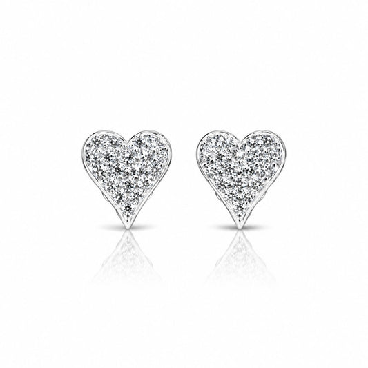 Heart Pave Studs Earrings athenadesigns 