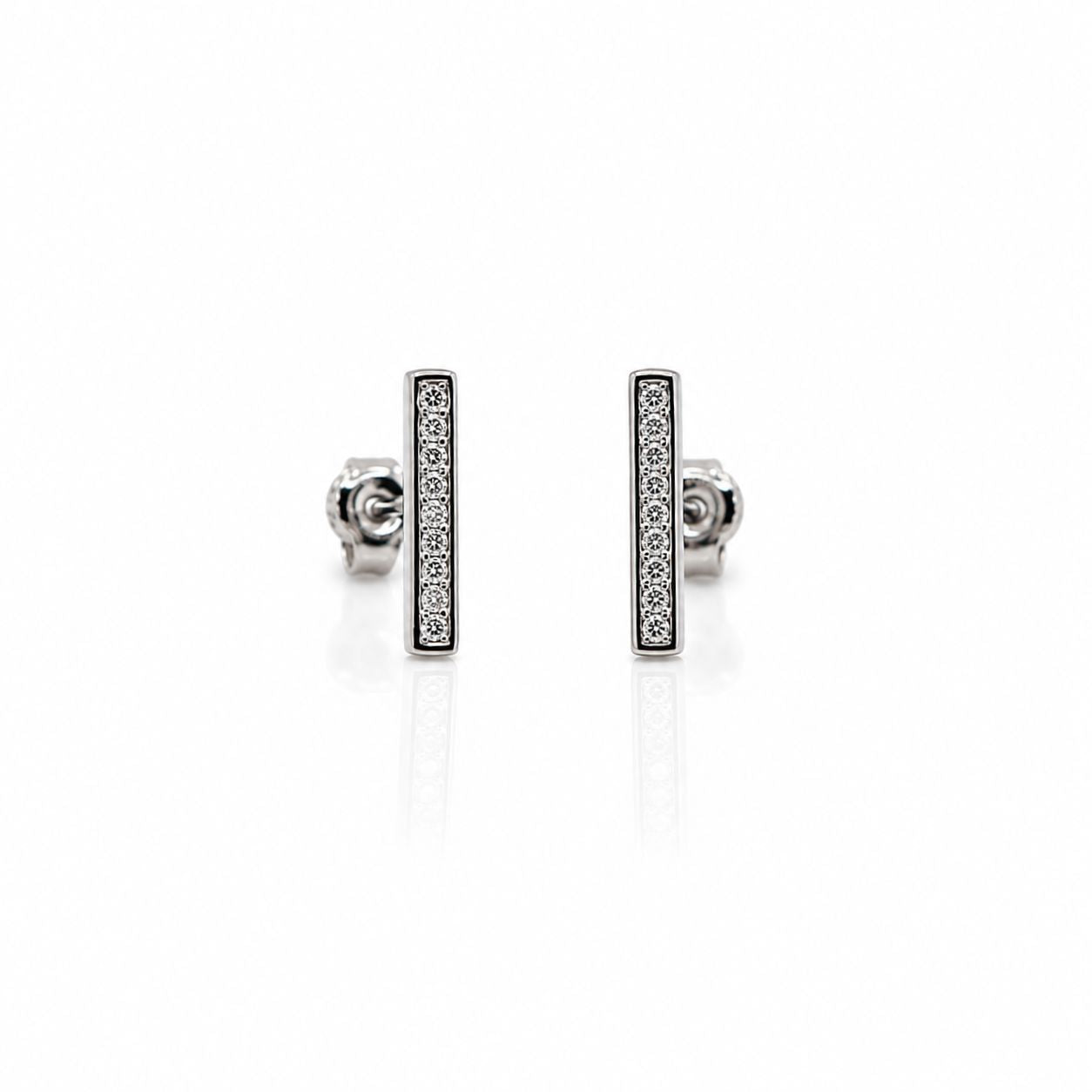 CZ Bar Stud Earrings Earrings athenadesigns ESP485 