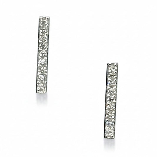 CZ Bar Stud Earrings Earrings athenadesigns ESP485 