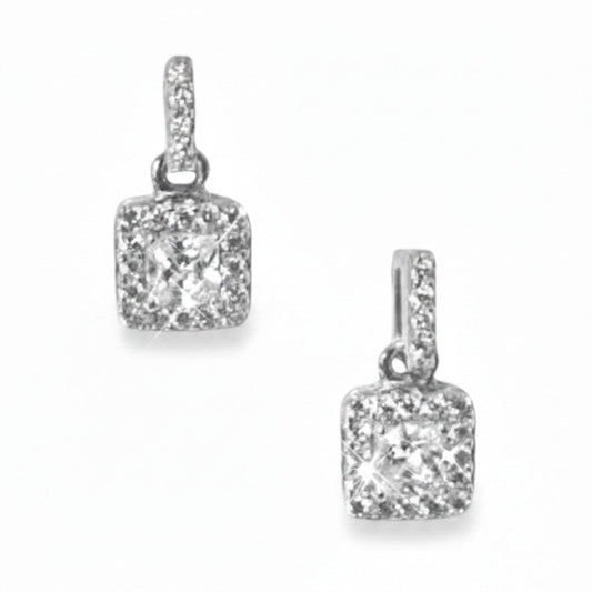 CZ Square Post Earrings Earrings athenadesigns ESP5584 