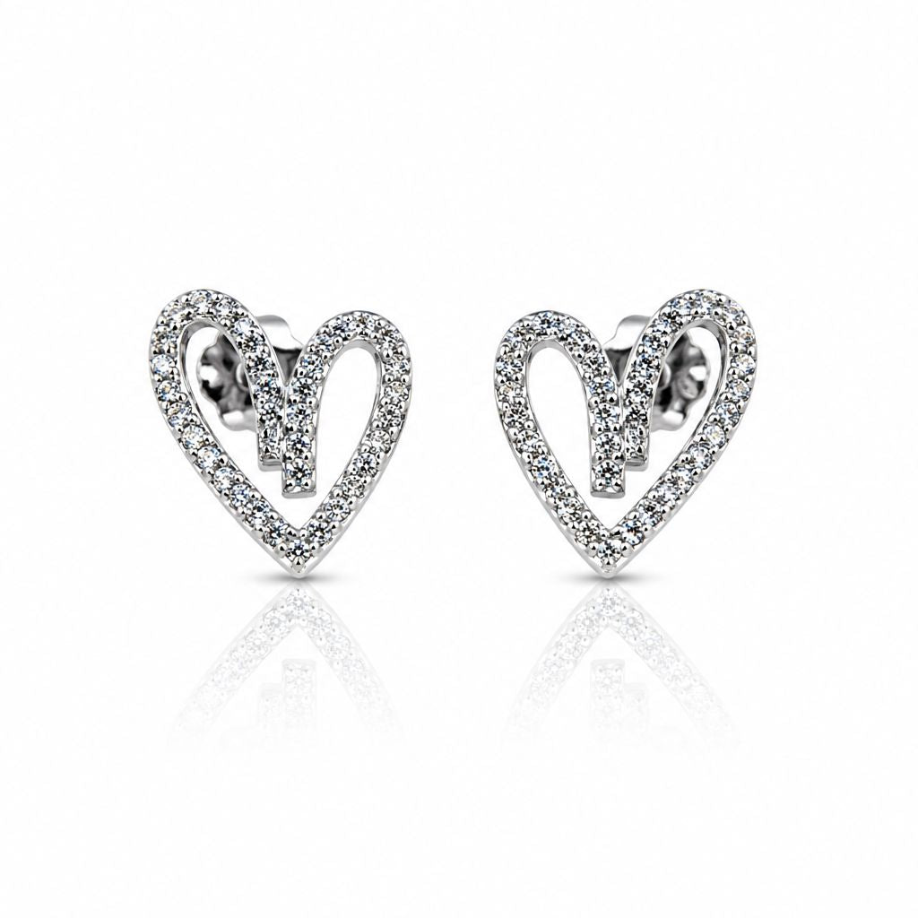 Open Your Heart Micro Pave Earrings Earrings athenadesigns ESP654HRT 