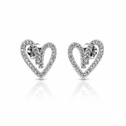 Open Your Heart Micro Pave Earrings Earrings athenadesigns ESP654HRT 