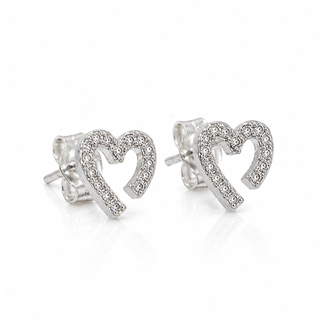 Petite Amour Studs Earrings Davinci ESS617 Silver 