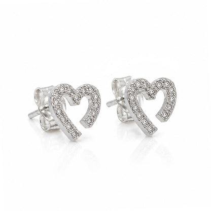 Petite Amour Studs Earrings Davinci ESS617 Silver 