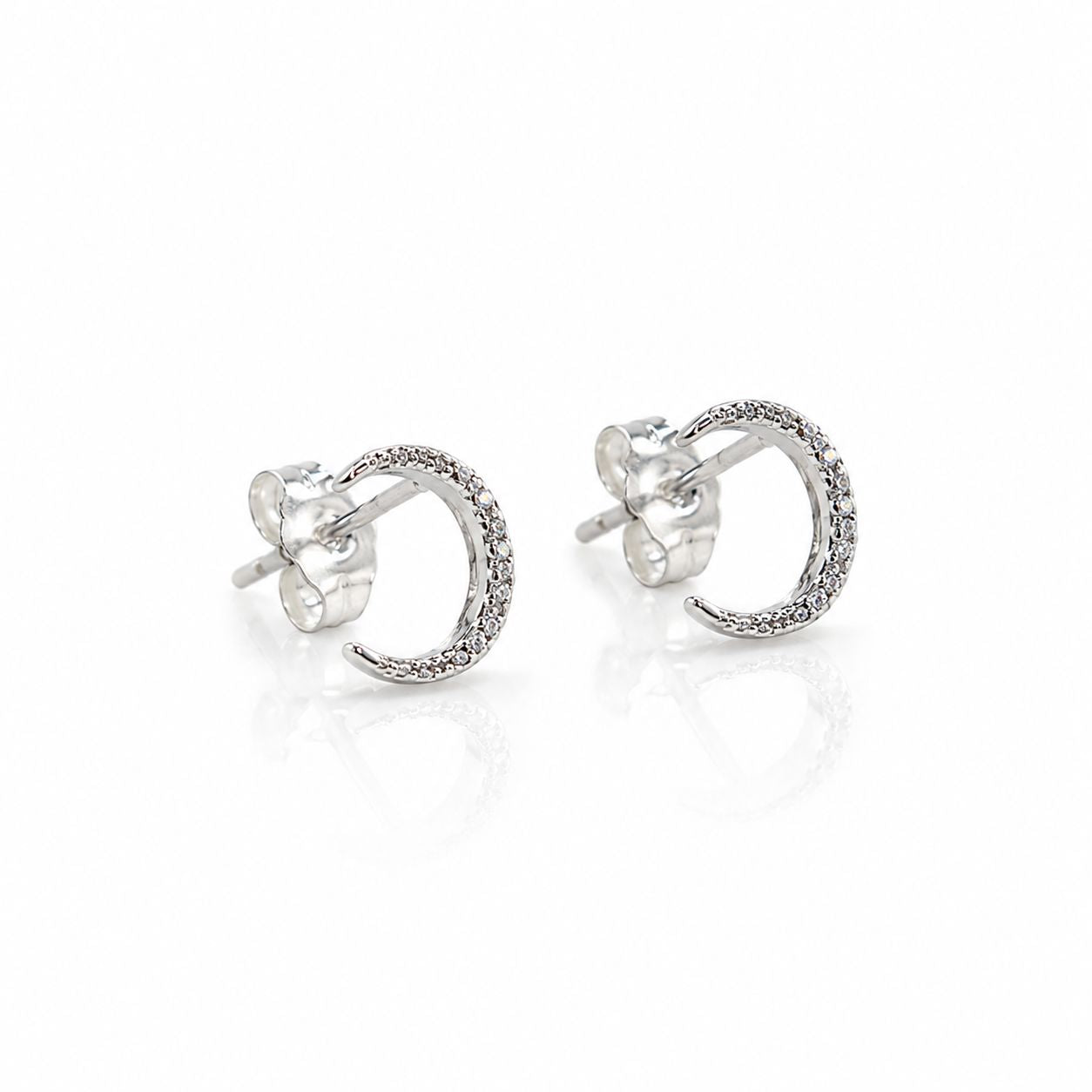 Crescent Moon Studs Earrings Davinci 