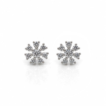 Belle Pétales Studs Earrings Davinci ESS638 Silver 