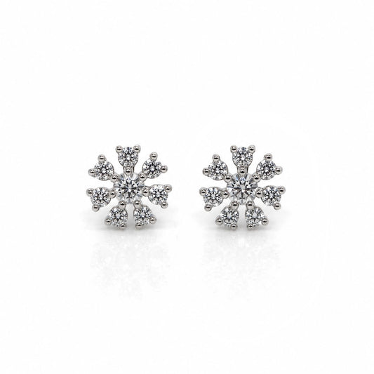 Belle Pétales Studs Earrings Davinci ESS638 Silver 
