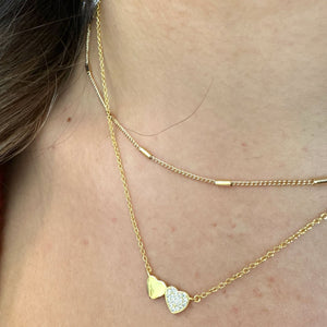 Double Heart Gold Vermeil Necklace (NGCH2/4HRT) Necklaces athenadesigns 