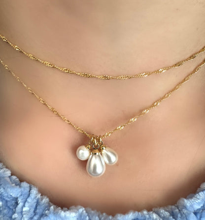 3 Pearl Cluster Necklace – Athena Designs