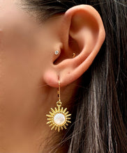 Load image into Gallery viewer, Opalite Sunburst Lever Earrings (EGL46005) Earrings athenadesigns 
