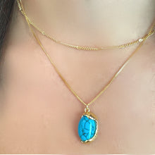 Load image into Gallery viewer, Turquoise Bead Charm Necklace (NGCP487TQ) Necklaces athenadesigns 
