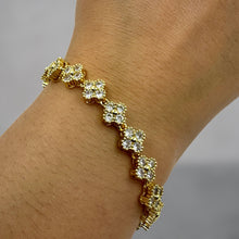 Load image into Gallery viewer, Gold Plated and Micro Pave CZ Bracelet (BG4854CLV) Bracelet athenadesigns 
