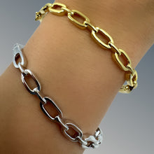 Load image into Gallery viewer, Link Bangle Bracelet: Gold Vermeil (BNG4848) Bracelet athenadesigns 
