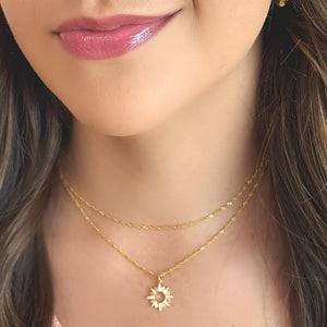 Small Charm Necklace: Open Garland with CZ's (NGCH4056) Necklaces athenadesigns 