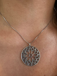 Sterling Silver Mandala Pendant (NCP46MDL) Necklaces athenadesigns 