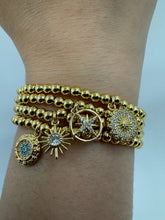 Load image into Gallery viewer, Beaded Bracelet: With &#39;CZ Mosaic&#39; Charm (BG443) Bracelet athenadesigns 
