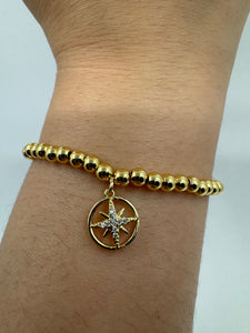 Beaded Bracelet: With 'North Star Charm' (BG442) Bracelet athenadesigns 