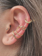 Load image into Gallery viewer, Cuff Earrings: Gold Vermeil Link (ECG4800) Earrings athenadesigns 
