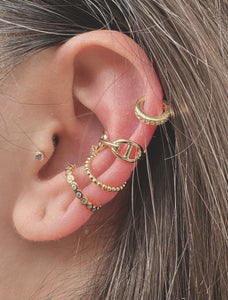 Cuff Earrings: Gold Vermeil Link (ECG4800) Earrings athenadesigns 