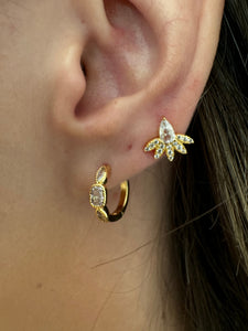 Dainty CZ and Gold Vermeil Stud Earring (EGP554) Earrings athenadesigns 