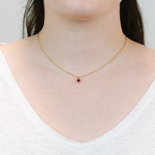 Load image into Gallery viewer, Round Bezel Birthstone Necklace - February Necklaces athenadesigns 

