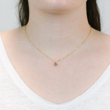 Load image into Gallery viewer, Round Bezel Birthstone Necklace - June Necklaces athenadesigns 
