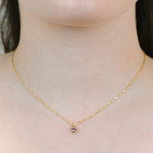 Load image into Gallery viewer, Round Bezel Birthstone Necklace - June Necklaces athenadesigns 
