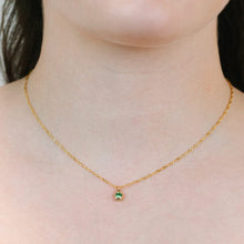 Load image into Gallery viewer, Round Bezel Birthstone Necklace - August Necklaces athenadesigns 
