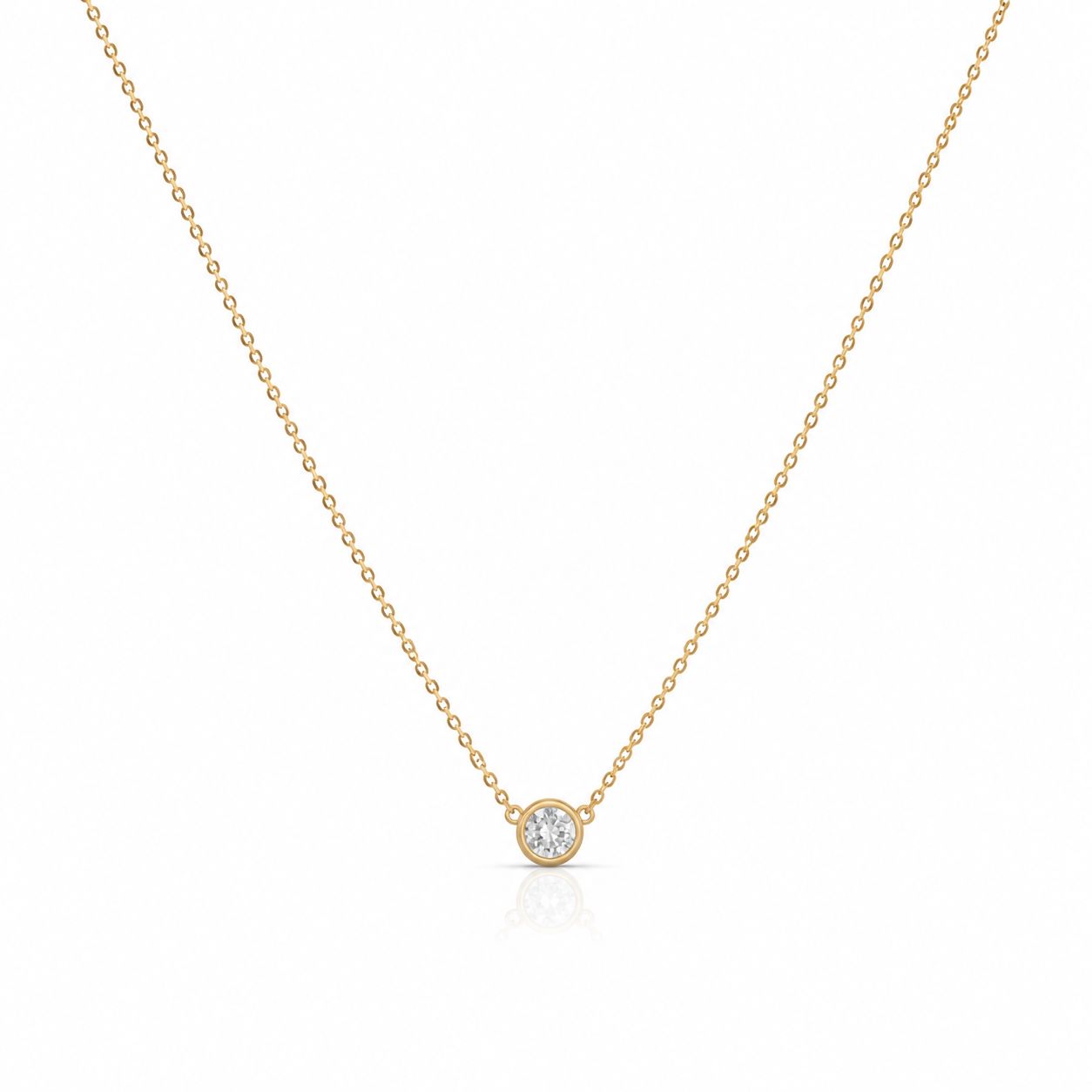 Bezel CZ Necklace Necklaces athenadesigns NCG4650 