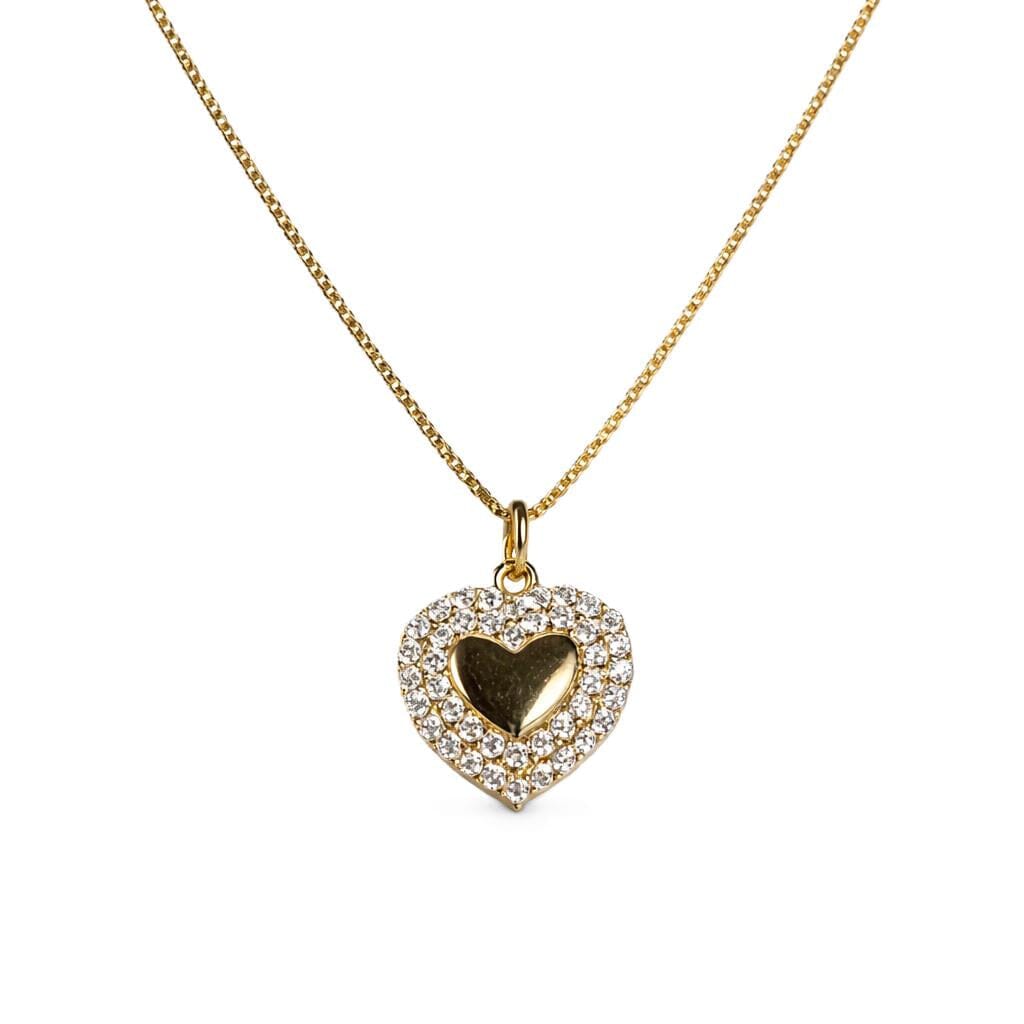 Love Love CZ Necklace Necklaces Beads NCGP343 Gold 