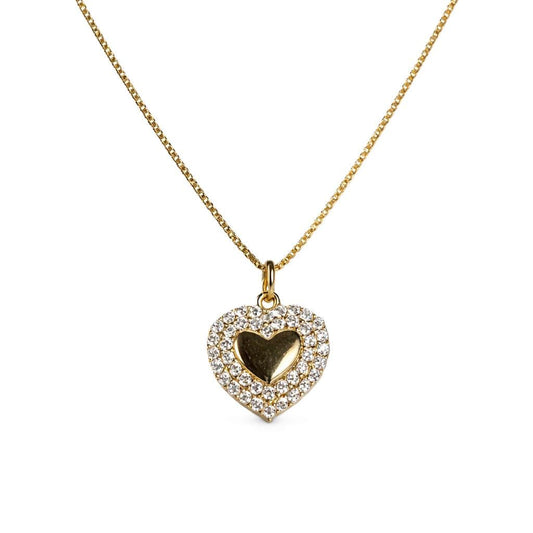Love Love CZ Necklace Necklaces Beads NCGP343 Gold 