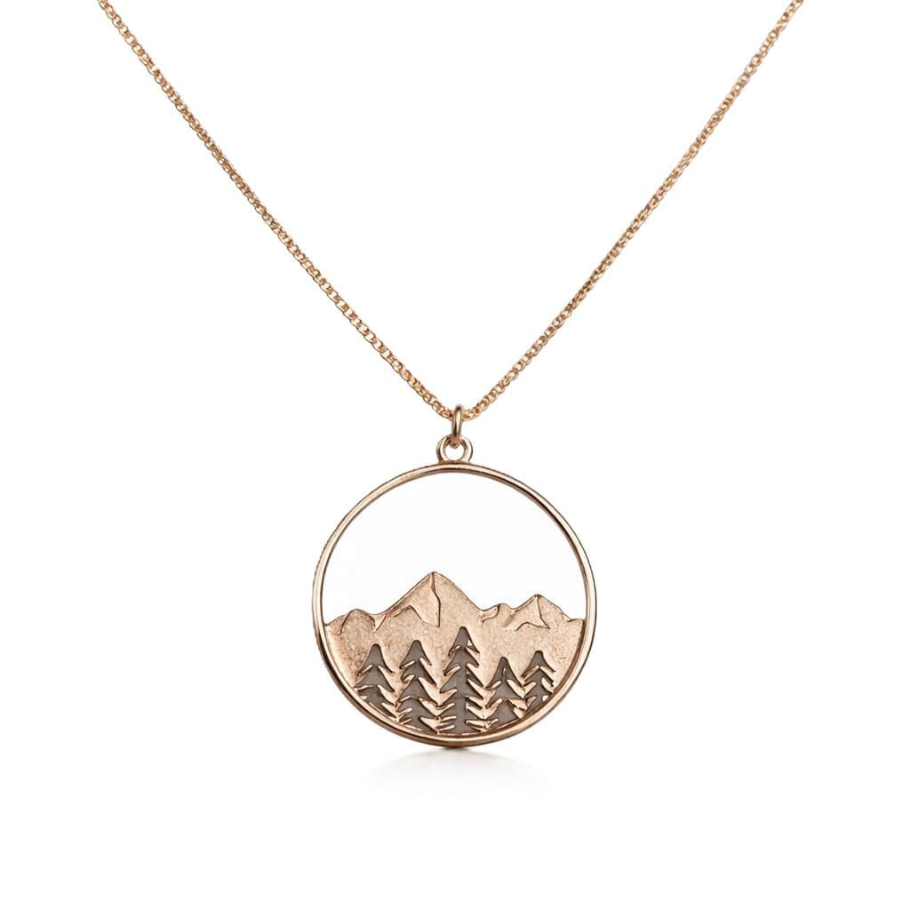 Treeline Peaks Necklace Necklaces Nina Designs NCP46TRPB Bronze 