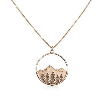 Treeline Peaks Necklace Necklaces Nina Designs NCP46TRPB Bronze 