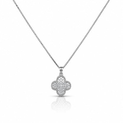 Pavé Clover Necklace Necklaces athenadesigns 