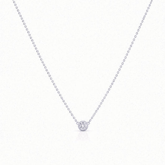 Bezel CZ Necklace Necklaces athenadesigns NCS4650 