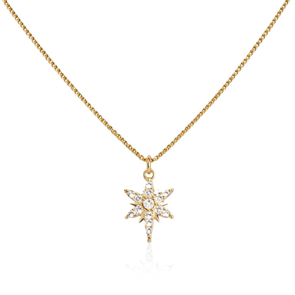 Dainty North Star Necklace Necklaces Beads NG528NS Gold 