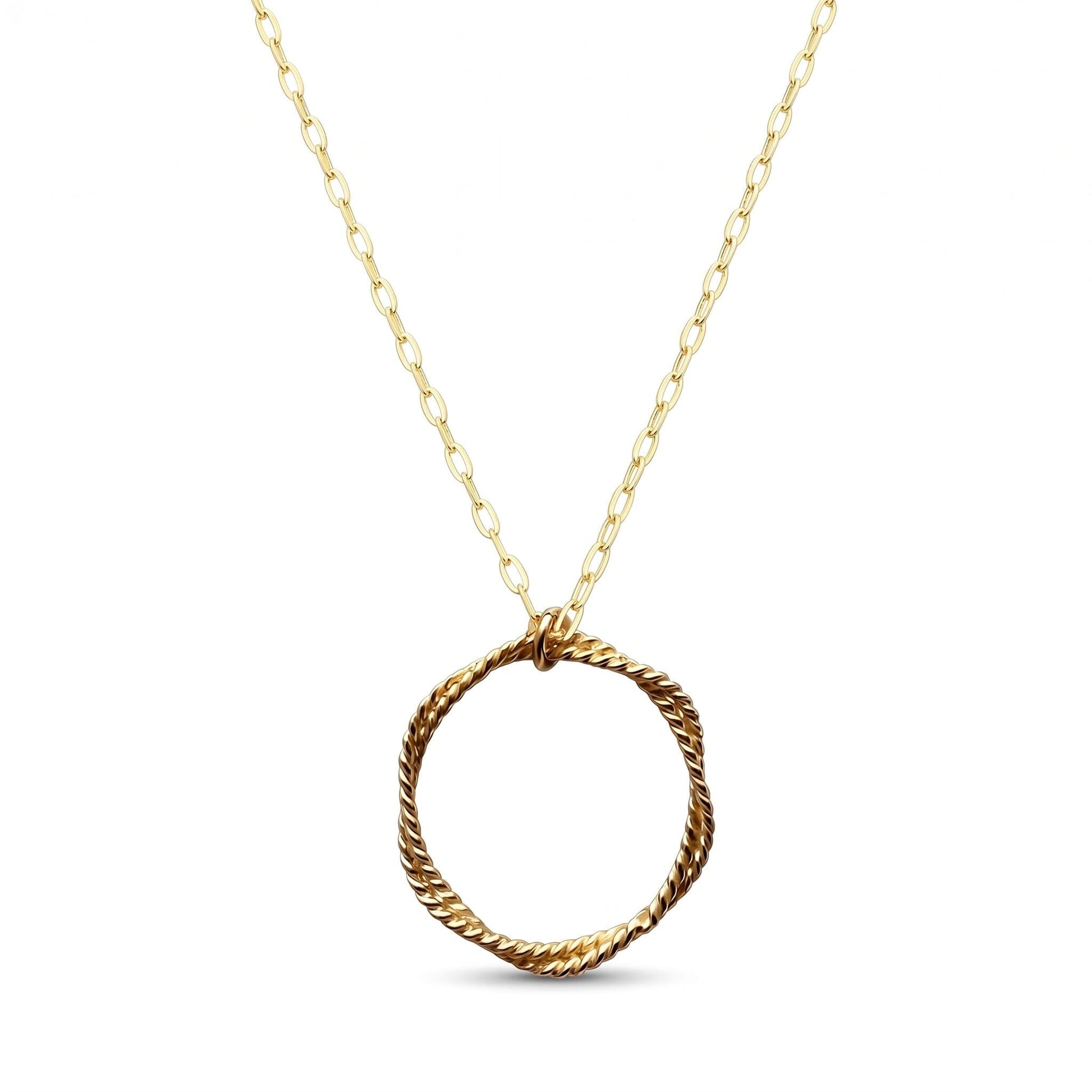 Twisted Circle Necklace Necklaces athenadesigns NGC400 