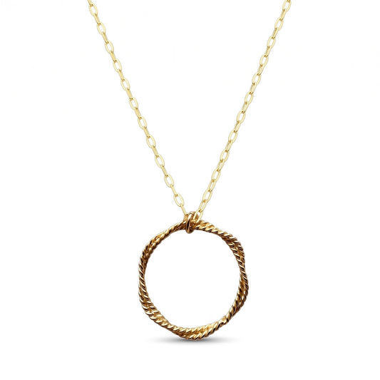 Twisted Circle Necklace Necklaces athenadesigns NGC400 