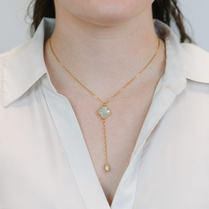 Clover Lariat Necklace Necklaces athenadesigns 